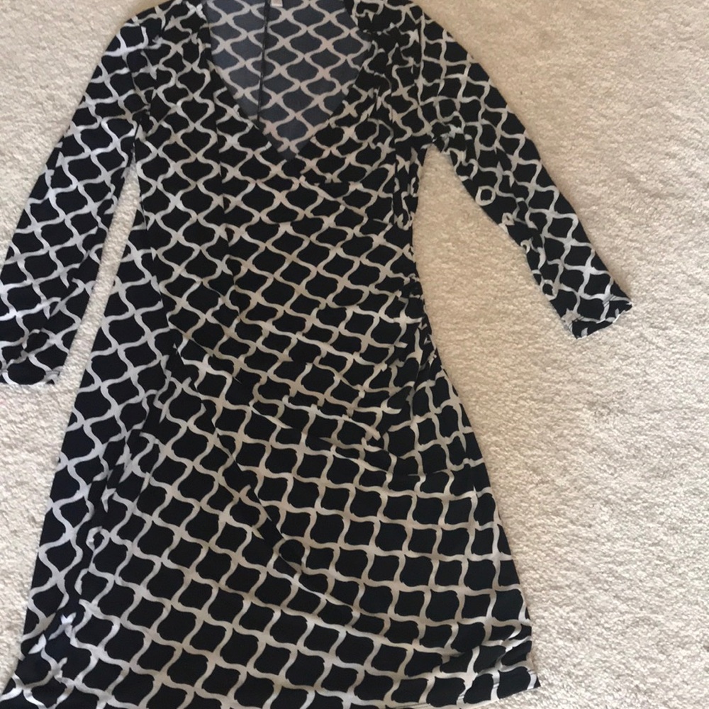 White and black dress